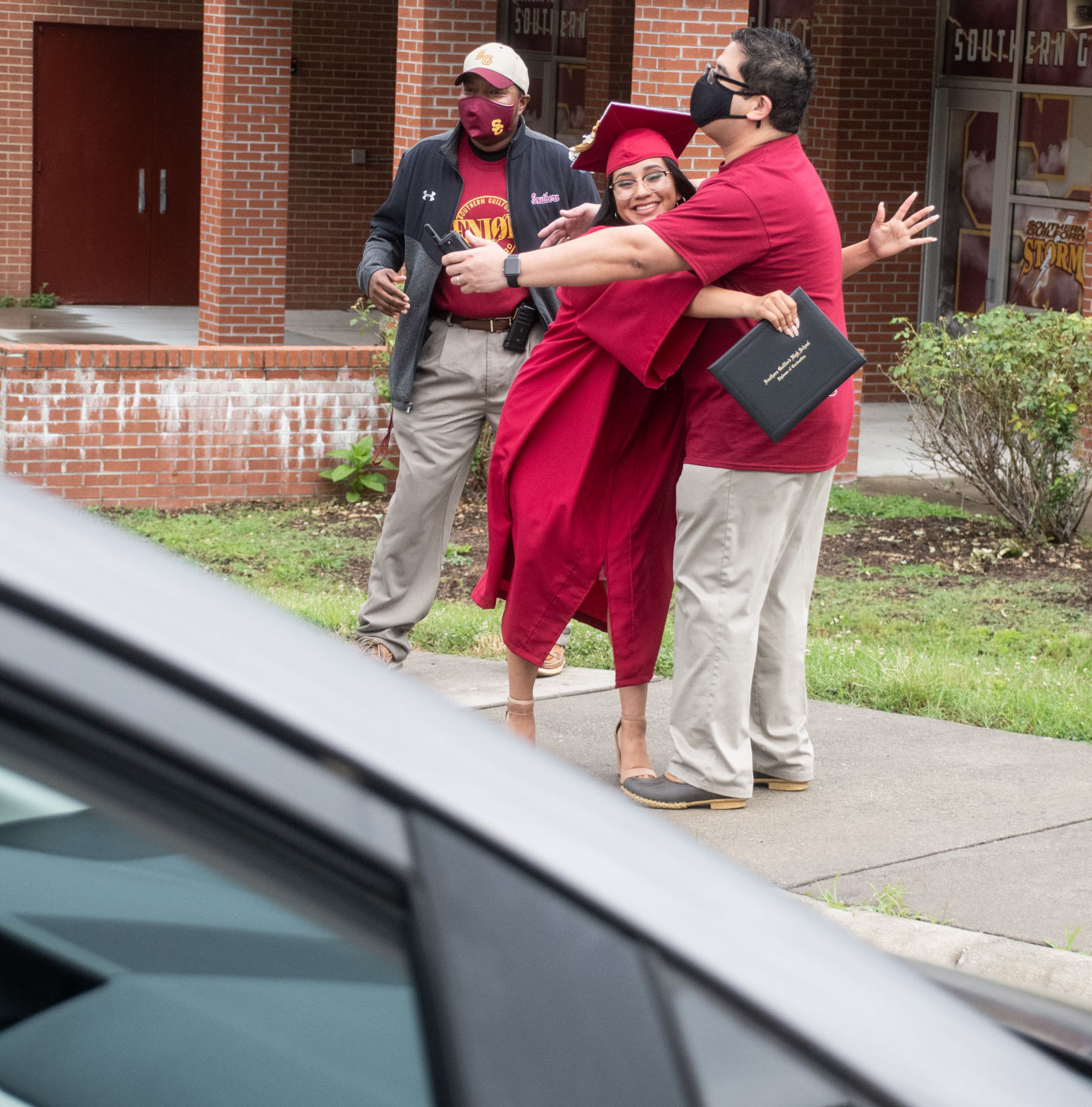 Southern Guilford High School's drive-thru graduation